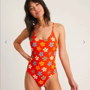 MARINE LAYER Merida Crossback One Piece - red